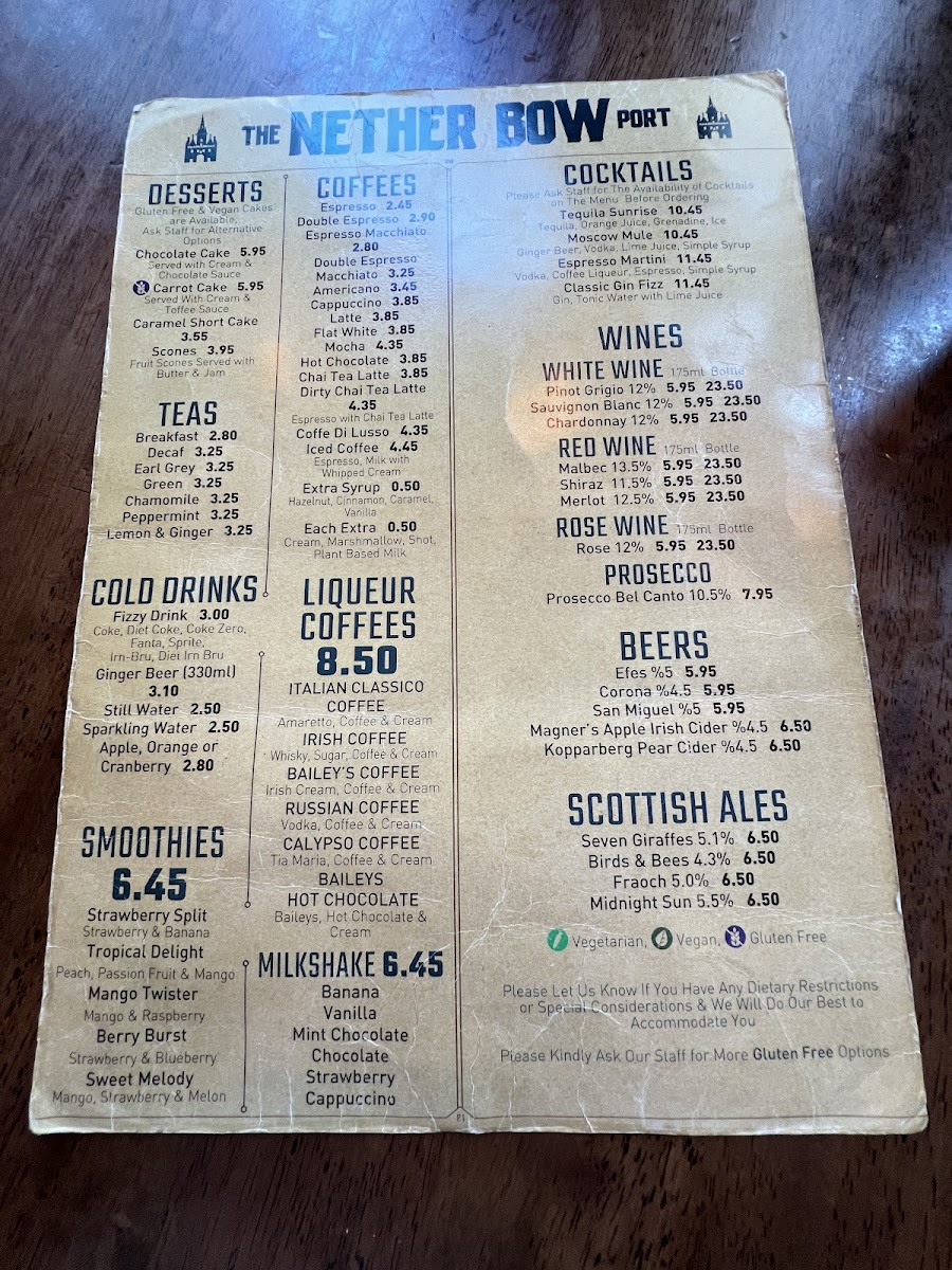 The Nether Bow Port Cafe & Bistro Menu - Image 2