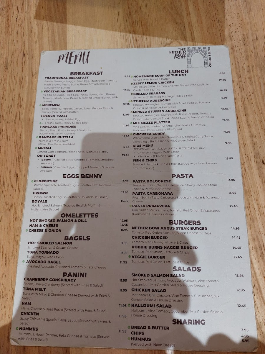 The Nether Bow Port Cafe & Bistro Menu - Image 4